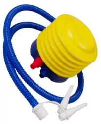 Pompa de picior cu 3 adaptoare de valva Air Step Flippy Galben-Albastru 