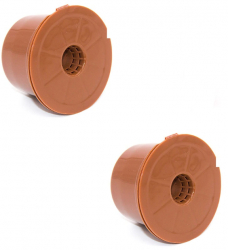 Set 2 Capsule cafea compatibil Caffitaly New Generation reincarcabila/lavabila plastic culoare maro 