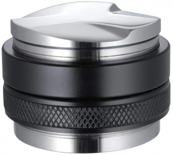 Tamper dublu cafea WALALLA Inox/Aluminiu Adancime reglabila 53 mm Negru 