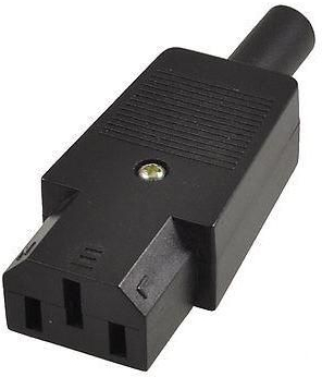 Adaptor de alimentare IEC Mufa C13 Priza C13 drept negru 10A 250V