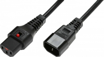 BLOCARE IEC C13 pana la C14 1 00mm2 2M NEGRU H05VV-F. 100 buc in fiecare cutie 