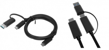Cablu cablu USB-C 1 m cu un adaptor USB 3.0 A de 20 de ori mai rapid decat USB 2.0 transmisii de date SuperSpeed+ de pana la 10 Gbit/s 