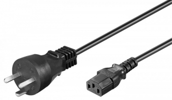 Cablu de alimentare DK EDB la C13 stecher danez de 1 8 m negru H05VV-F 3Gx0 75 mm2 