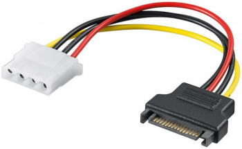 Cablu de alimentare intern PC SATA 15 Mascul - mufa S-ATA femela cu 4 pini - mufa de 5 25 0 17 metri 