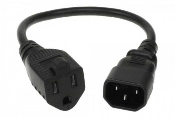 Cablu de alimentare NEMA 5-15R F la C14 0 3 m AWG18 SJT Cablu de alimentare NEMA 5-15R F la C14 0 3 m AWG18 SJT 
