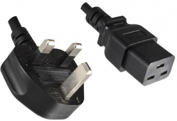 Cablu de alimentare UK Tip G - C19 1 8M Alimentare UK Tip G la C19 siguranta 3A H05VV-F3x1 00mm2 CU Mascul-Femela 