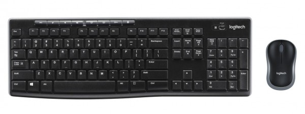 Combo MK270 Pan Nordic Wireless Mouse si tastatura neagra 