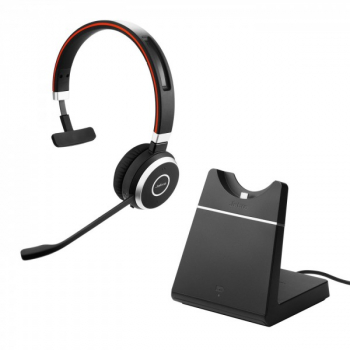 Evolve 65 SE UC Mono - Casti - USB wireless Bluetooth on-ear cu suport de incarcare Optimizat pentru UC 