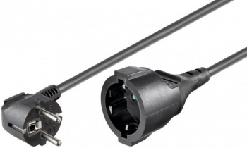 Extensie de alimentare Schuko MF 2m Tip F CEE 7/7-Tip F CEE 7/4 3Gx1.5MM2 10A 250V Negru 