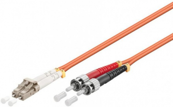 LC/UPC-ST/UPC 1m OM2 MM Duplex LSZH OD 2mm 0 3dB portocaliu 