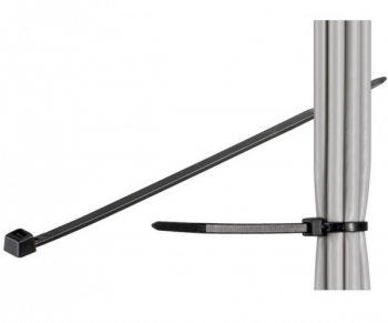 Legaturi de cablu 100 buc Negru 200 mm X 2 5 mm rezistent la UV Nailon rezistent la intemperii rezistenta la rupere 8 1 kg 