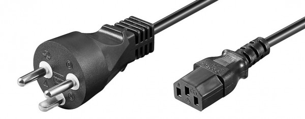 PowerCord DK 10m IEC320 negru H05VV-F 3Gx1.5mm2