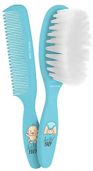 Set perie si pieptene pentru bebelusi Beter Cepillo and Peine Bebe Azul Albastru 