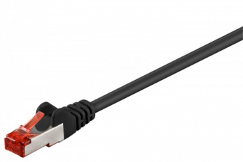 S/FTP CAT6 1m negru LSZH PiMF perechi in folie metalica 4x2xAWG 28 CU 