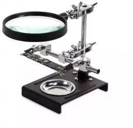 Lupa de birou cu clesti de prindere BST-809 TE 