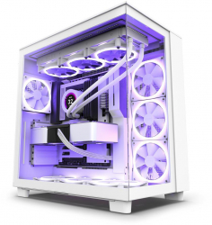 Carcasa acvariu NZXT H9 Flow White MiddleTower Fara sursa CM-H91FW-01 