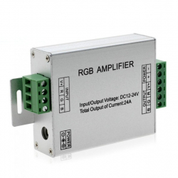 Amplificator tensiune elSales ELS-ATB pentru banda LED RGB DC 12-24V 24 A argintiu 