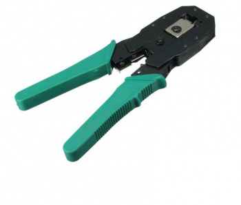 Cleste elSales ELS-315 pentru sertizat conectori internet UTP FTP RJ 45 si telefon RJ 9 RJ 11 verde 