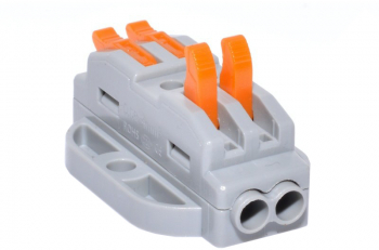 Conector doza cu 2+2 poli pentru cabluri electrice elSales ELS-2+2 gri/portocaliu 