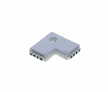 Conector forma L cu cot 90 pentru banda LED RGB elSales ELS-CC90R alb 