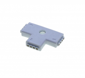 Conector in forma T pentru banda LED RGB elSales ELS-CFTR alb 