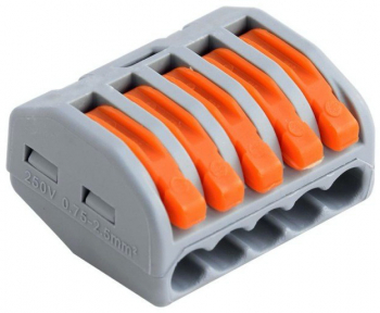 Conector rapid de legatura pentru cinci fire elSales ELS-C5 portocaliu 