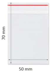 Pungi cu Fermoar 50x70 mm Ziplock Transparente cu Sistem de Resigilare 100 Buc/Set Grosime Folie 50 Microni - Pungi cu Inchidere 