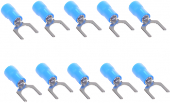 Set 10 bucati papuci electrici 6 mm tip furca elSales ELS-PEF6 albastru 