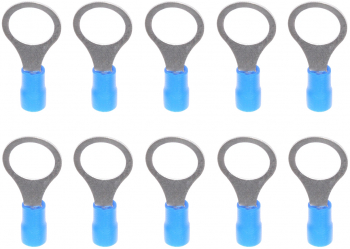 Set 10 bucati papuci electrici izolati cu diametrul 5 mm tip inel elSales ELS-PEI5 albastru 