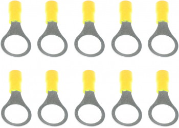 Set 10 bucati papuci electrici izolati cu diametrul 8 mm tip inel elSales ELS-PEI8 galben 