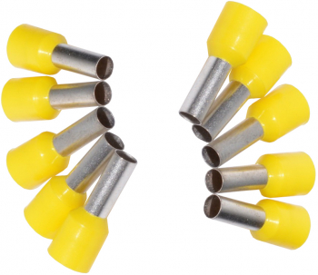 Set 10 bucati pin terminal pentru cablu E6010 elSales ELS-E6010 galben 