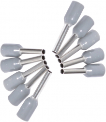 Set 10 bucati pin terminal pentru cablu E7508 elSales ELS-E7508 gri 