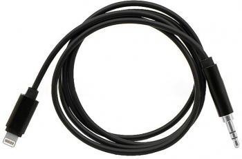 Adaptor audio AUX 3.5 mm pentru iPhone cablu de 1 metru culoare neagra 