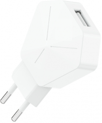 Adaptor de priza cu design hexagonal incarcare 2.4A Alb 