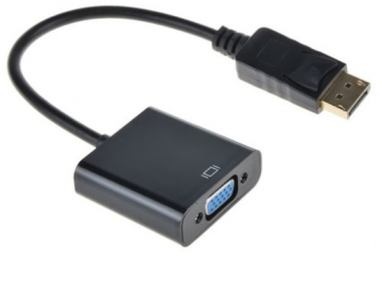 Adaptor DP Mini tata la VGA mama pentru o experienta Full HD 1080p la 60Hz 20 cm Negru 