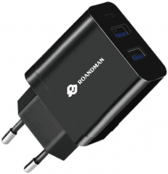 Adaptor / incarcator 2 x USB Negru - Experimenteaza viteza superioara a incarcarii rapide cu acest accesoriu 