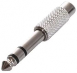 Adaptor RCA la Jack 6.3 mm din alama Argintiu 