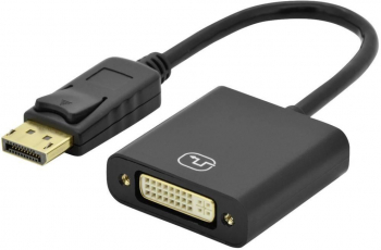 Adaptor video Mini DP tata la DVI-D mama pentru rezolutie Full HD 1080p la 60Hz lungime 15 cm culoare negru 