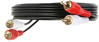 Cablu audio 2-RCA tata la2-RCA tata 10m lungime Negru 