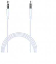 Cablu Audio AUXILIAR - Conector Jack 3.5 mm 1 metru alb pentru transferul sunetului 