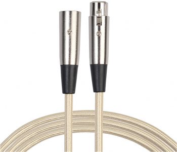 Cablu de extensie audio XLR 3 Pin masculin la XLR 3 Pin feminin Cablu textil pentru microfon 15 metri cu conectori aurii 