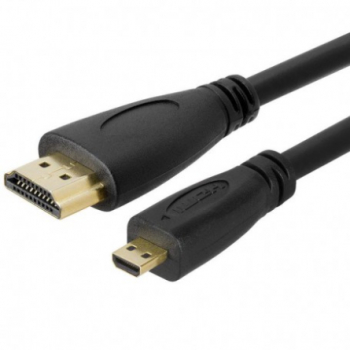Cablu video HDMI de 1 5 metri cu conectori tip tata la Micro HDMI tata culoare neagra 