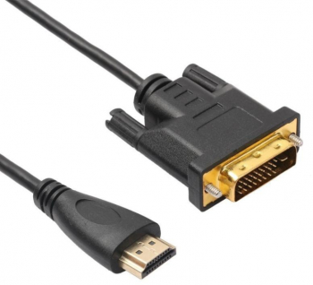 Cablu video HDMI la DVI D 24+1 Pini 1.5 m Negru - Transmite semnal video de inalta calitat 