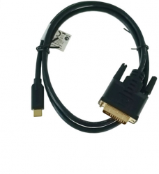 Cablu video USB-C la DVI-D 24+1 pini 3m tata-tata HDR Lanberg negru rezolutie 4K-60Hz 