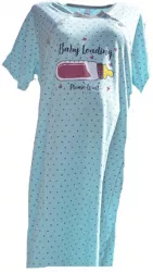 Camasa de noapte pentru alaptat 3194AL-2XL Albastru 