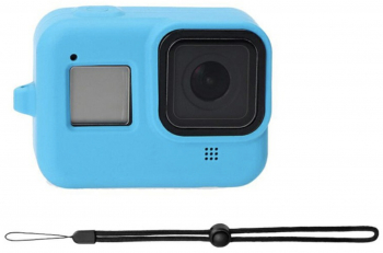 Carcasa de protectie albastra din silicon pentru GoPro Hero 8 - Protejeaza-ti camera de actiune cu stil 