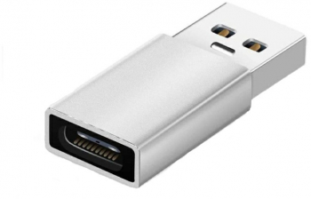 Conector USB-C mama la USB-A tata pentru transfer de date - Argintiu 