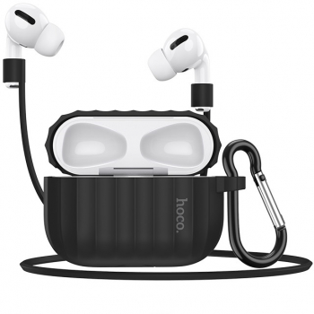 Husa de protectie cu carabina pentru Apple Airpods Pro rezistenta si flexibila culoare Negru 
