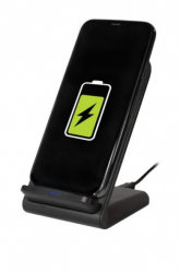 Incarcator wireless QI vertical cu incarcare rapida de 15 W culoare Negru 