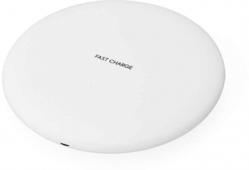 Incarcator wireless universal cu tehnologie Fast Charge conector MicroUSB culoare alba 